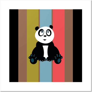 Panda Retro 2 Posters and Art